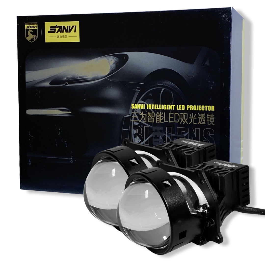 Автомобільні широкоформатні Bi-led лінзи 3" SANVI A8 PRO